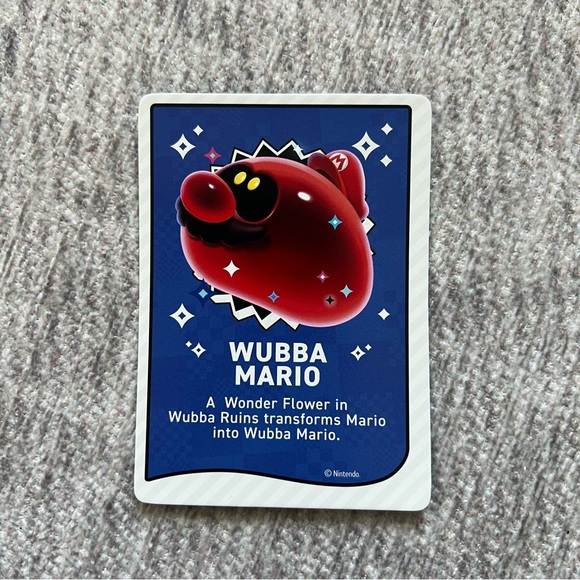 Nintendo Switch Super Mario Wonder Exclusive Promo Wubba Mario Holographic Card - Picture 4 of 4